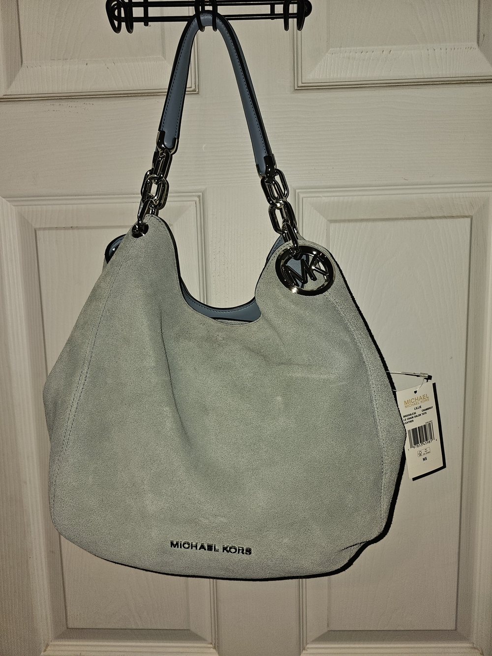 Michael Kors Women's Suede Hobo Bag in Light Blue